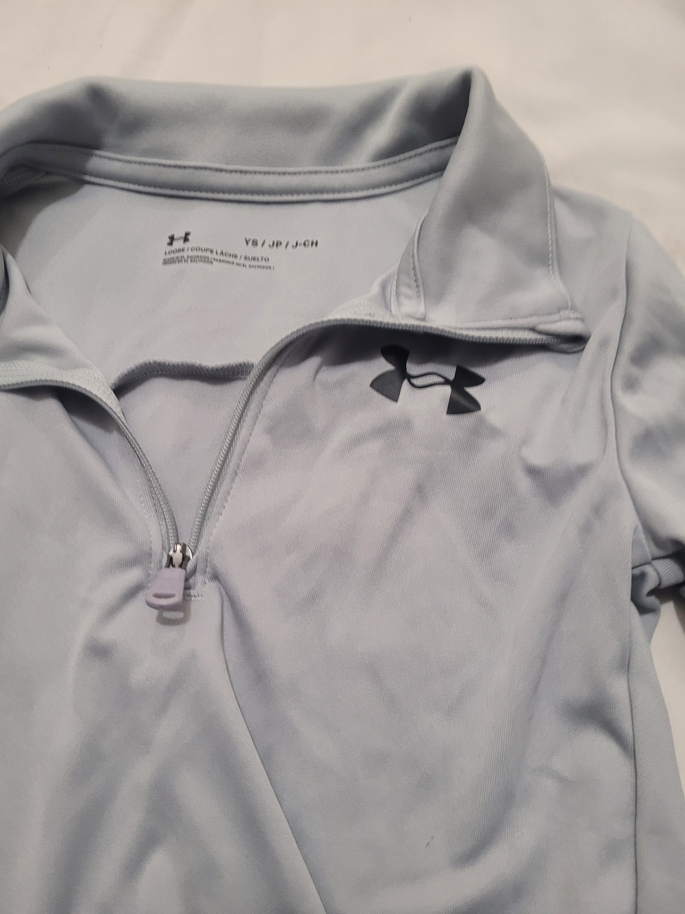 Under Armour Light Blue Quarter-Zip Performance Top - Picture 2 of 4